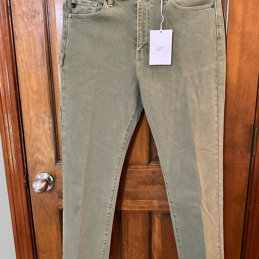 Khaki Green Denim Pants